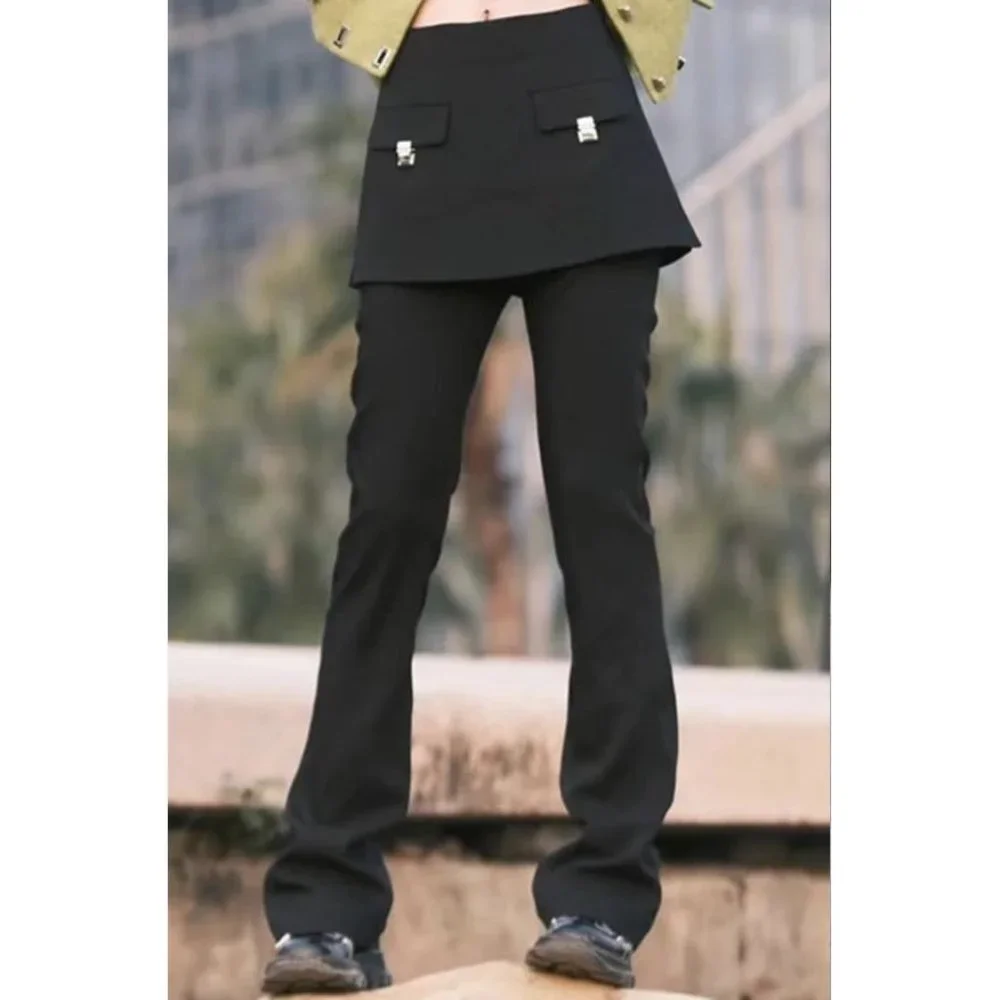 New Skirt Layered Bootcut Pants - Size M